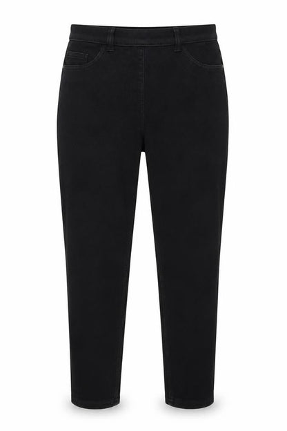 Front view of Next women’s black skinny jeans, size UK 12, 25-inch leg