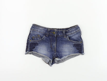 Marks and Spencer  Girls Blue   Cut-Off Shorts Size 5-6 Years