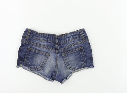 Marks and Spencer  Girls Blue   Cut-Off Shorts Size 5-6 Years