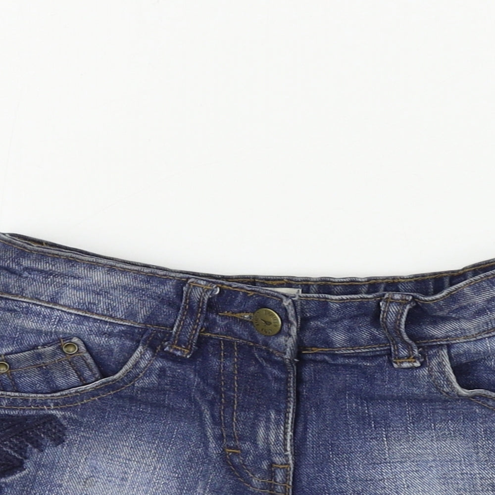 Marks and Spencer  Girls Blue   Cut-Off Shorts Size 5-6 Years