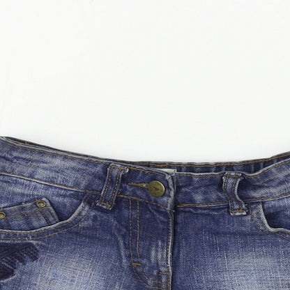 Marks and Spencer  Girls Blue   Cut-Off Shorts Size 5-6 Years