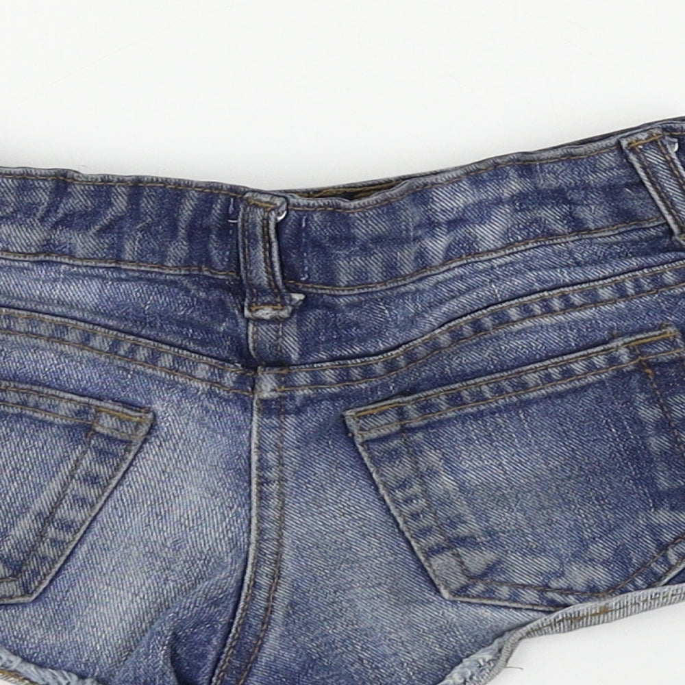 Marks and Spencer  Girls Blue   Cut-Off Shorts Size 5-6 Years