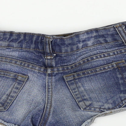 Marks and Spencer  Girls Blue   Cut-Off Shorts Size 5-6 Years