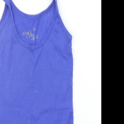 Womens UK Size 12 Logo Brown Basic Tank