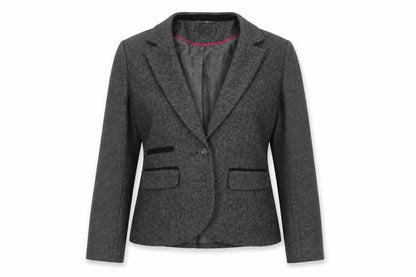 Front view of Atmosphere women’s grey jacket blazer, size UK 14