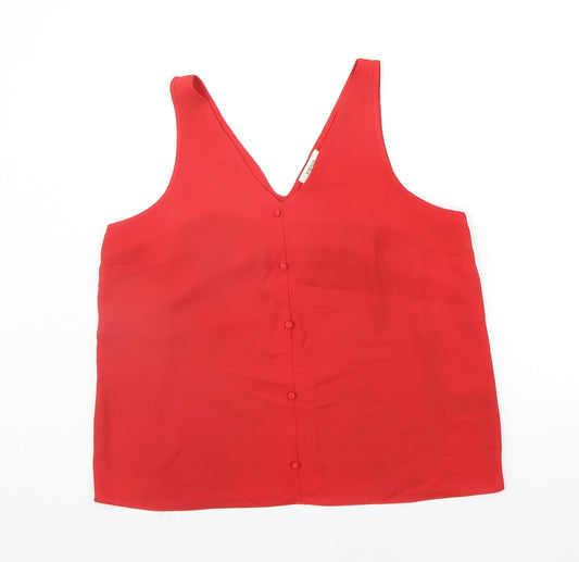 Papaya Womens Red   Basic Blouse Size 14