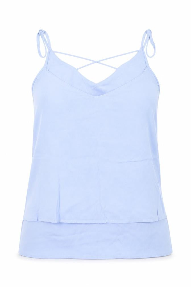 Womens UK Size 14 Warehouse Blue Basic Tank
