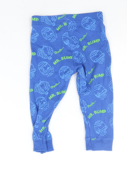 F&F Baby Blue Geometric  Jogger Leggings Size 9-12 Months