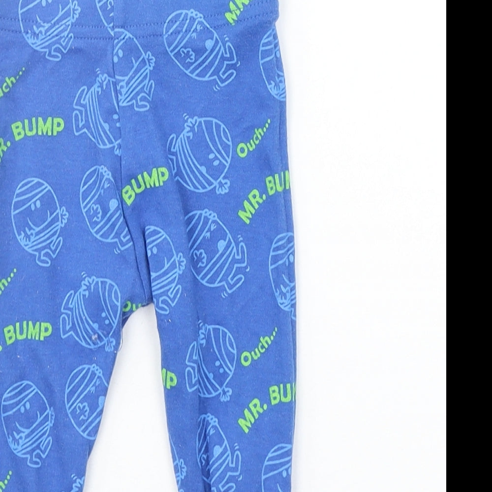 F&F Baby Blue Geometric  Jogger Leggings Size 9-12 Months
