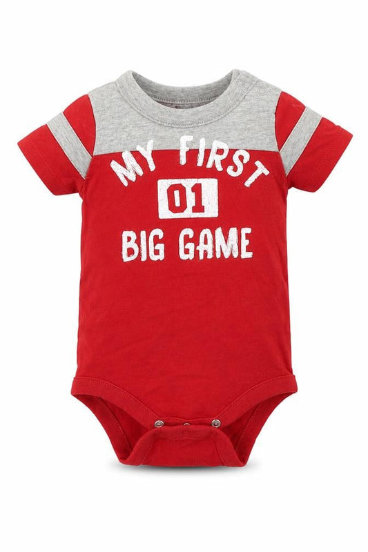 Front view of BABY Gap Baby Red Babygrow One-Piece, size 0-3, Months