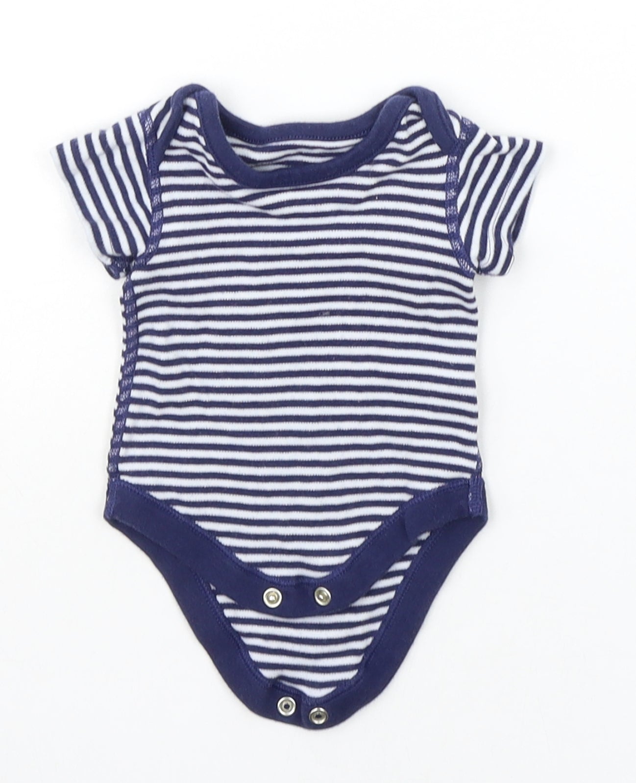 Marks and Spencer Baby Blue Striped  Babygrow One-Piece Size 0-3 Months