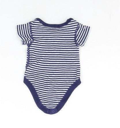 Marks and Spencer Baby Blue Striped  Babygrow One-Piece Size 0-3 Months