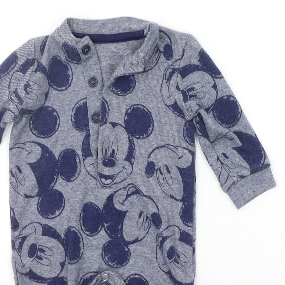 George Baby Grey Geometric  Babygrow One-Piece Size 3-6 Months  - DISNEY