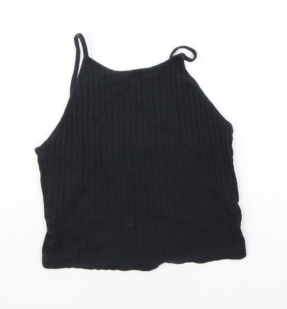 Womens UK Size 10 New Look Black Basic Tank