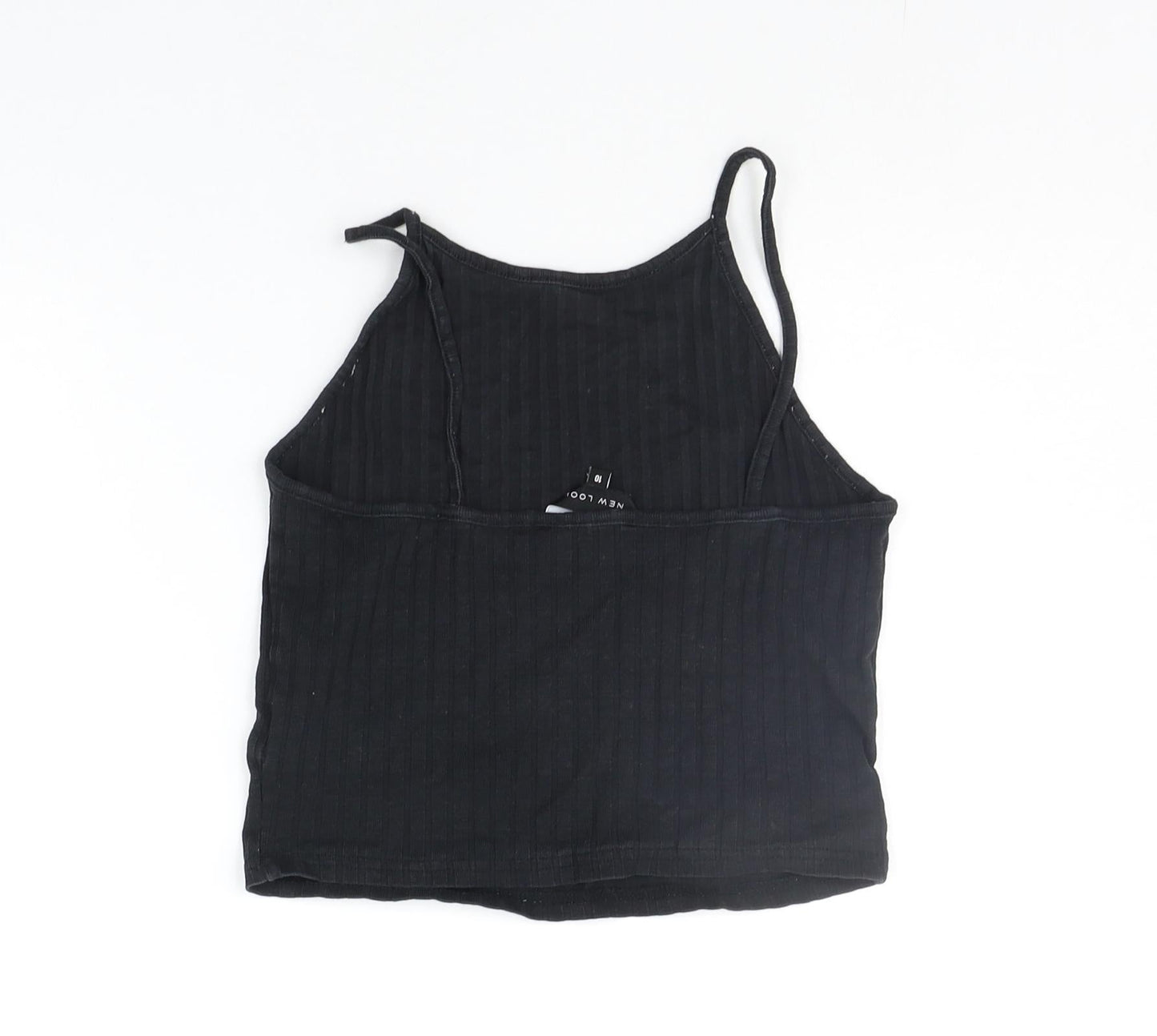 Womens UK Size 10 New Look Black Basic Tank