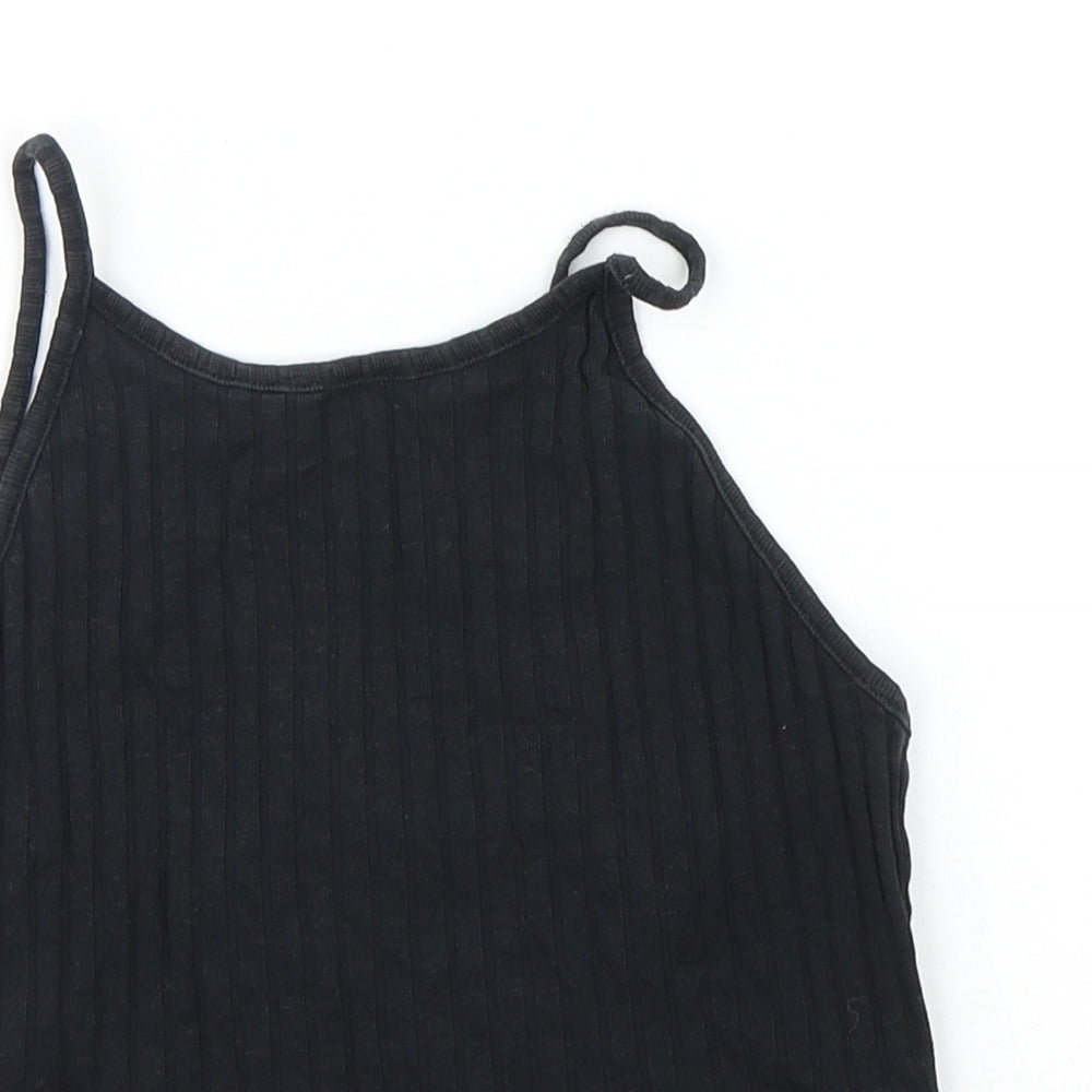 Womens UK Size 10 New Look Black Basic Tank