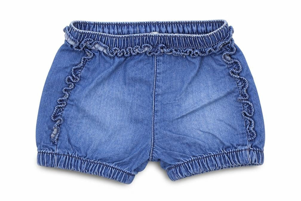 Front view of Tu Baby Blue Cropped Jeans, size 3-6, Months