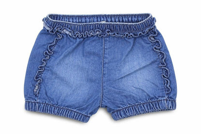 Front view of Tu Baby Blue Cropped Jeans, size 3-6, Months