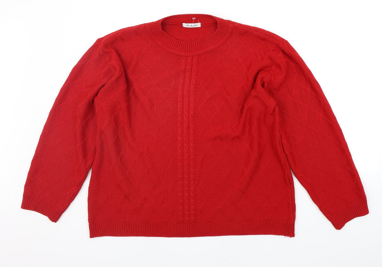 Womens UK Size 18 Berkertex Red Pullover Jumper