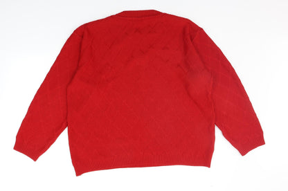 Womens UK Size 18 Berkertex Red Pullover Jumper