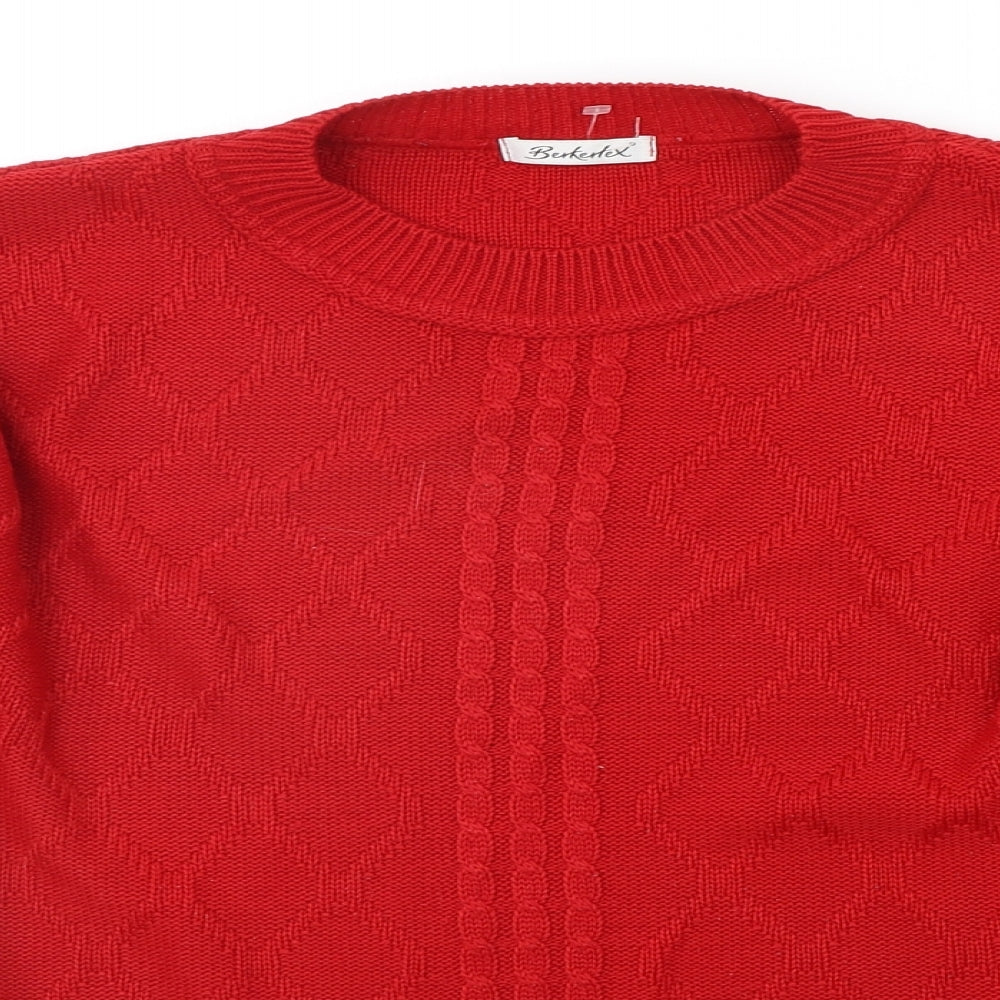 Womens UK Size 18 Berkertex Red Pullover Jumper