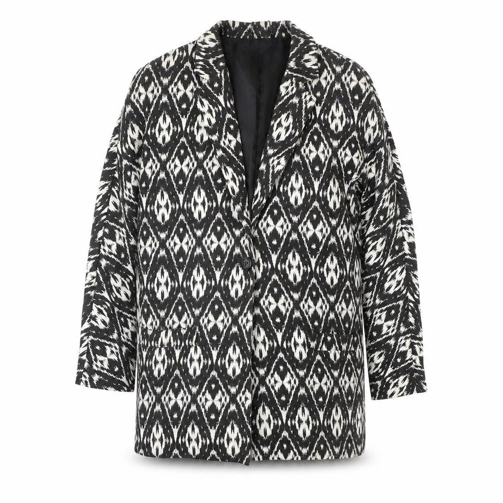Womens UK Size 12 Papaya Regular Black Suit Jacket