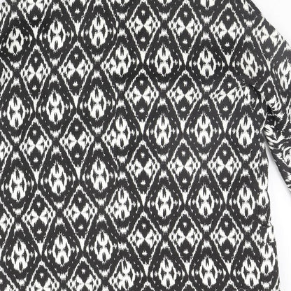 Papaya Womens Black Geometric  Jacket Suit Jacket Size 12