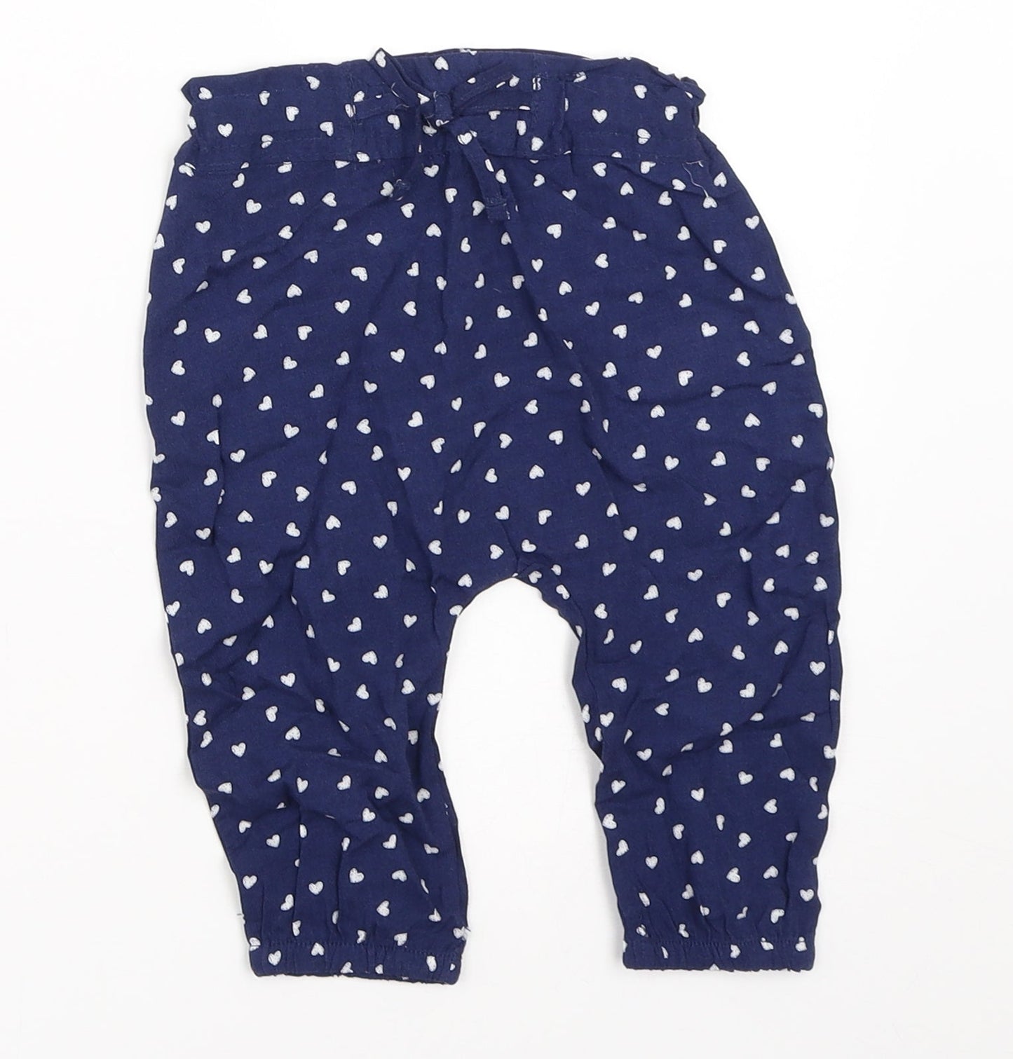 Pep&Co Girls Blue   Capri Trousers Size 6-9 Months