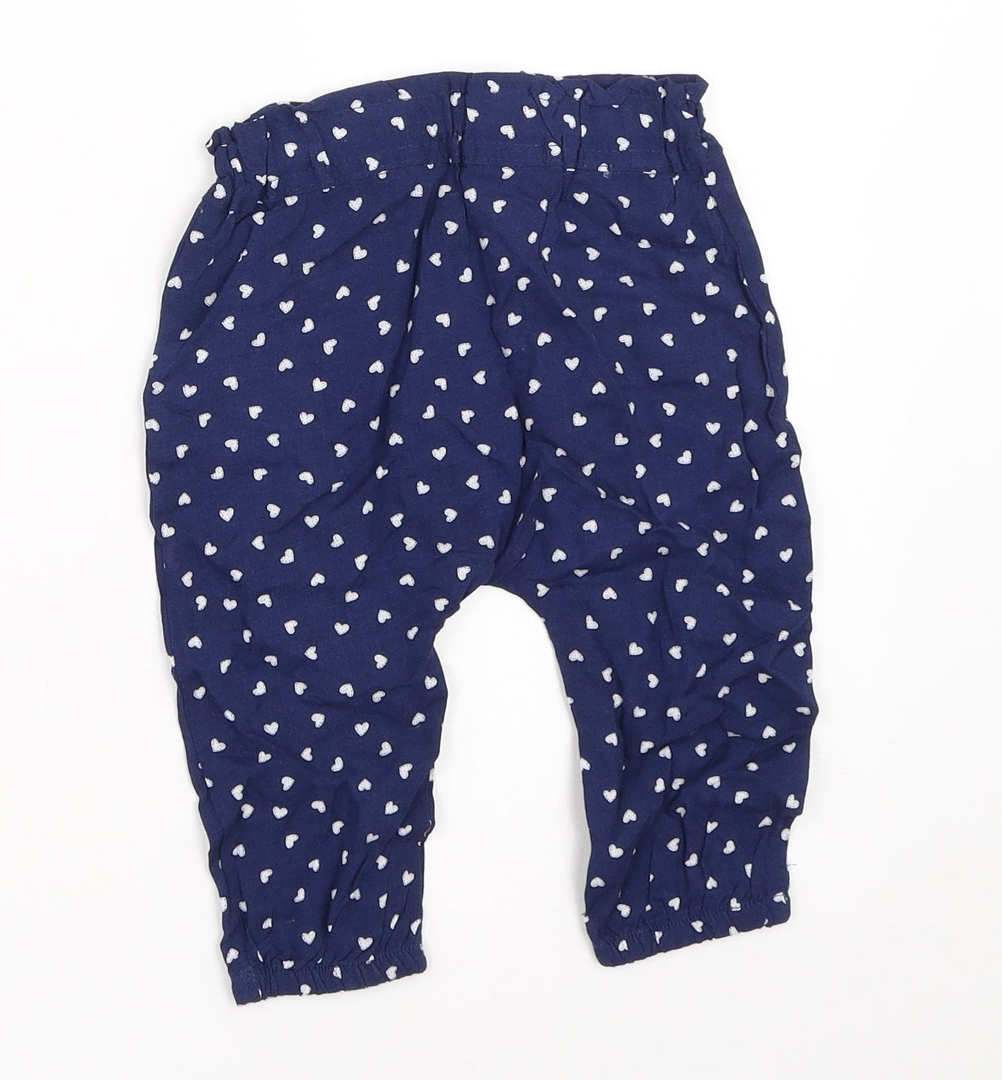 Pep&Co Girls Blue   Capri Trousers Size 6-9 Months
