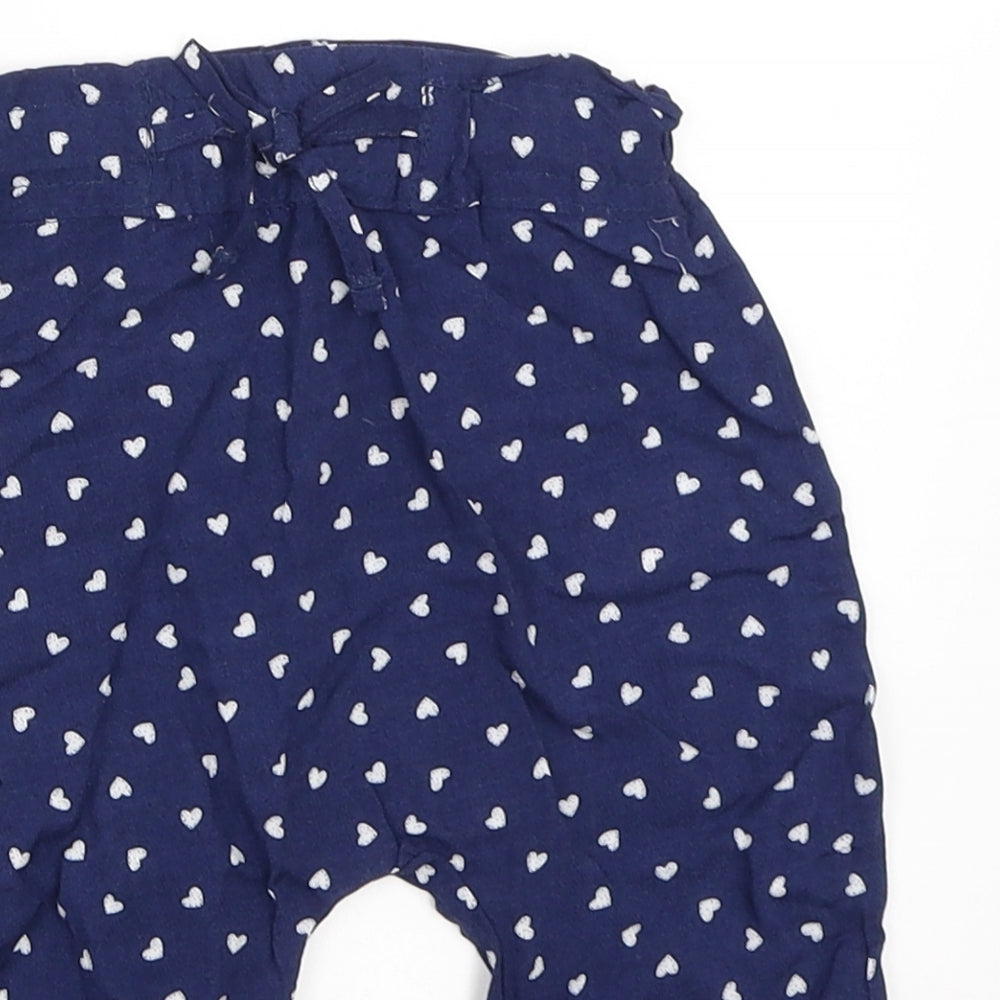 Pep&Co Girls Blue   Capri Trousers Size 6-9 Months