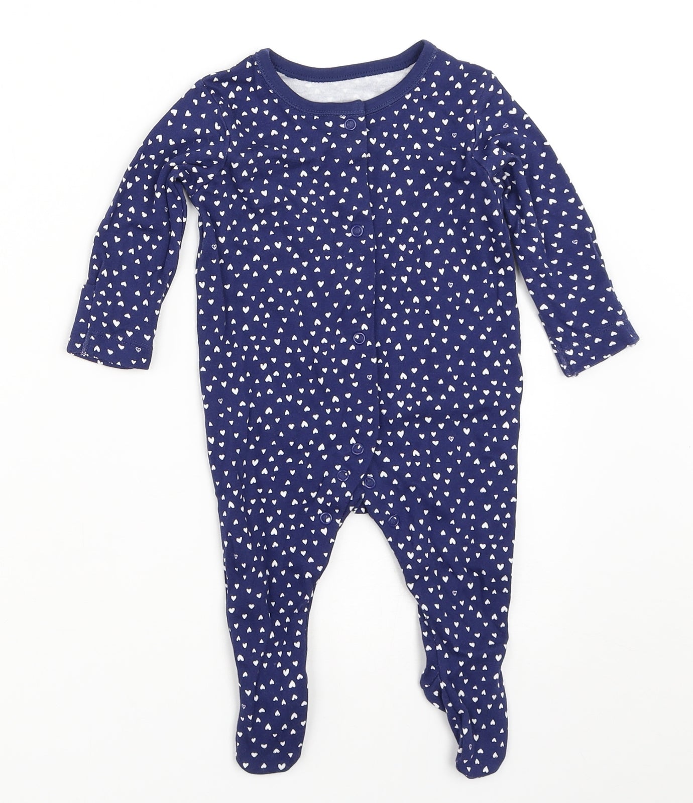 George Girls Blue   Babygrow One-Piece Size 0-3 Months