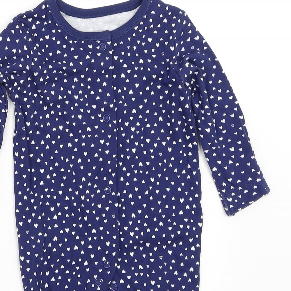 George Girls Blue   Babygrow One-Piece Size 0-3 Months