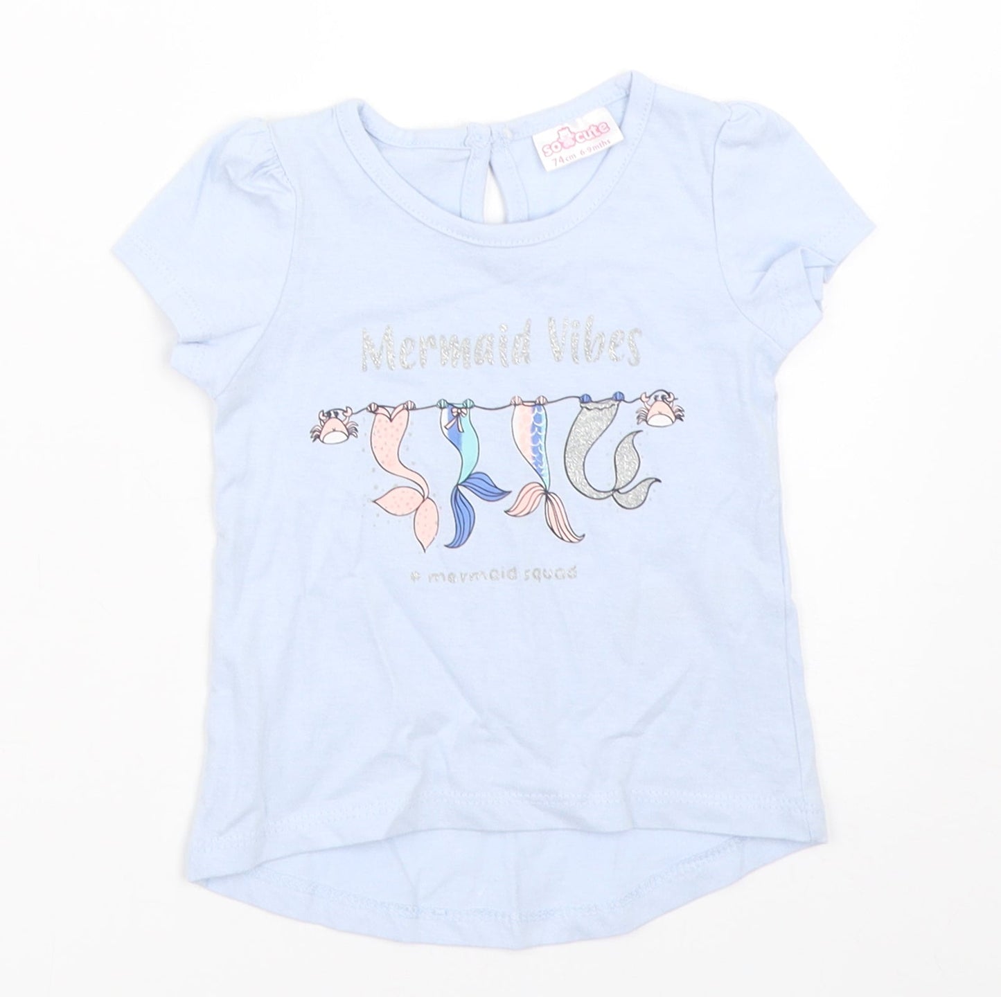 So Cute Girls Blue   Basic T-Shirt Size 6-9 Months