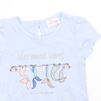 So Cute Girls Blue   Basic T-Shirt Size 6-9 Months