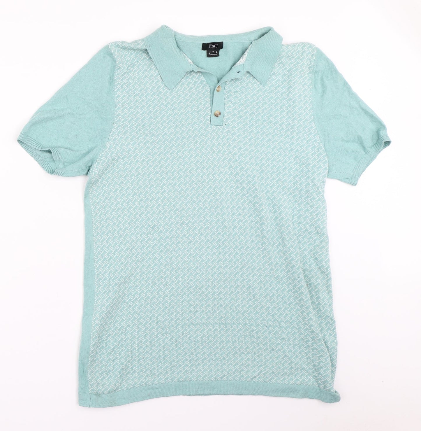 F&F Mens Blue    Polo Size M