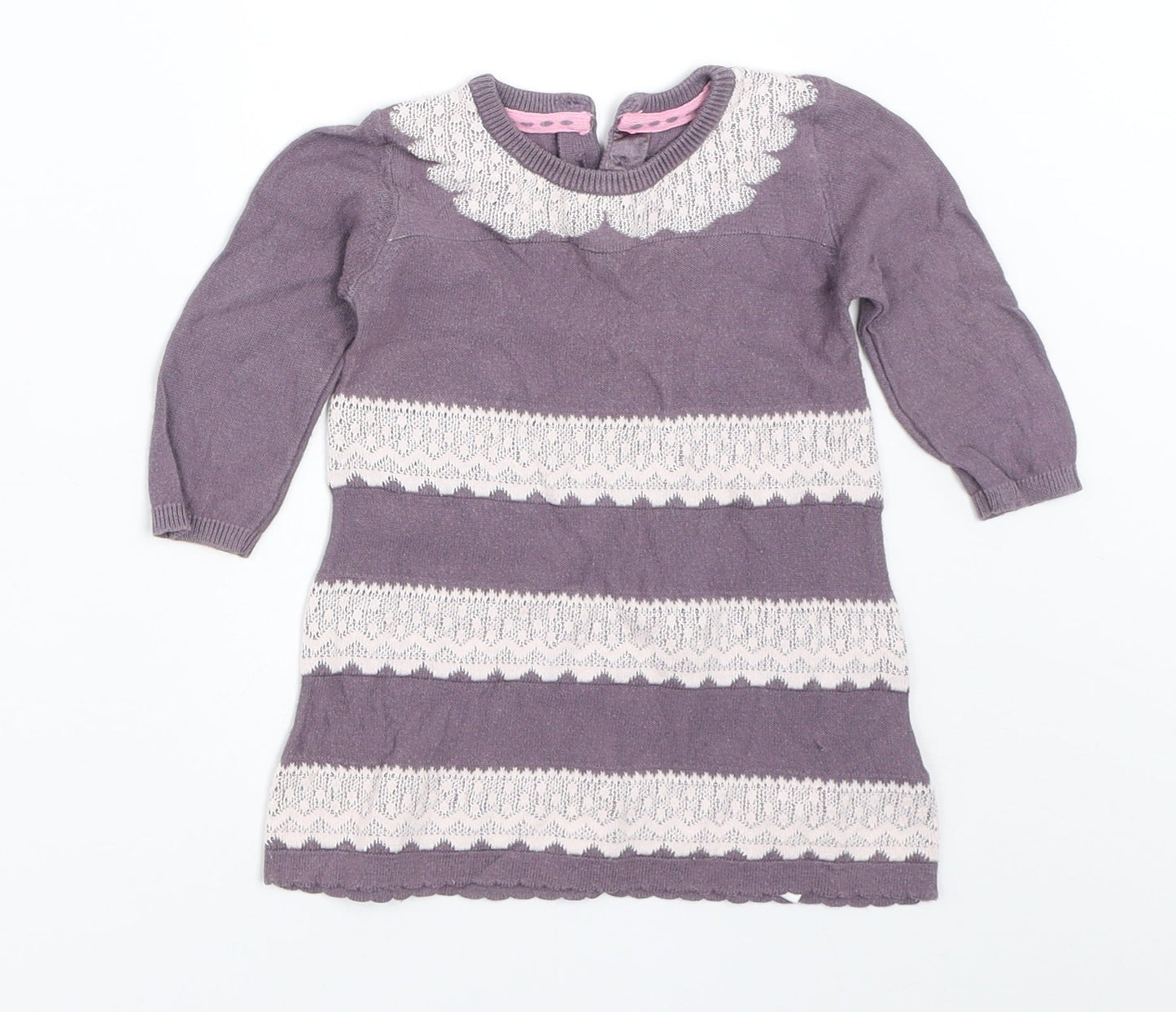 Marks and Spencer Girls Purple   Jumper Dress  Size 0-3 Months