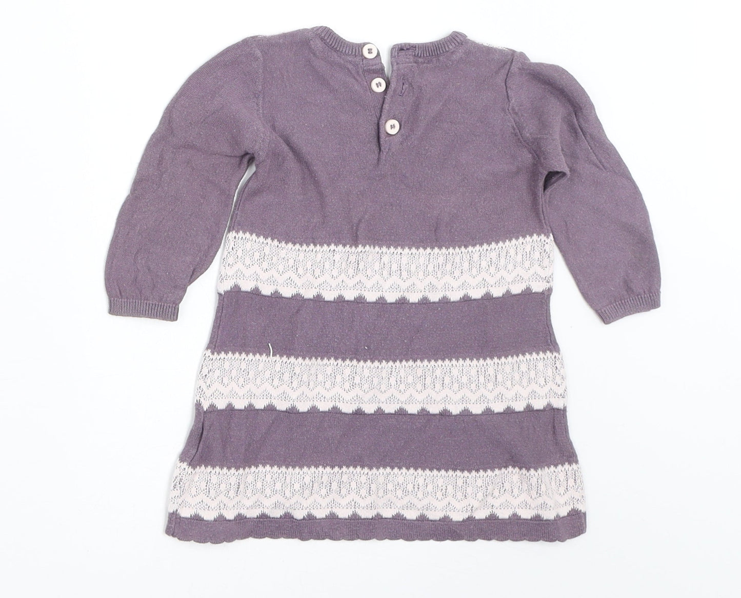 Marks and Spencer Girls Purple   Jumper Dress  Size 0-3 Months