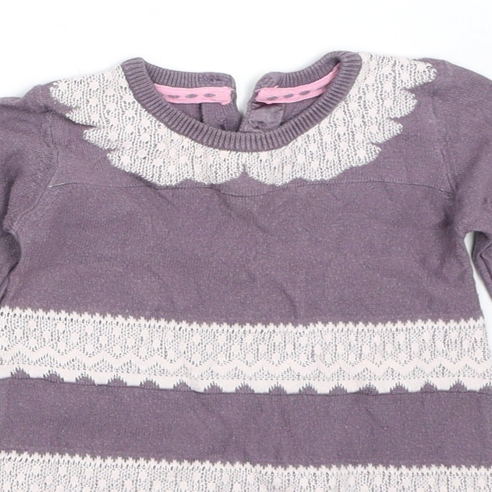 Marks and Spencer Girls Purple   Jumper Dress  Size 0-3 Months