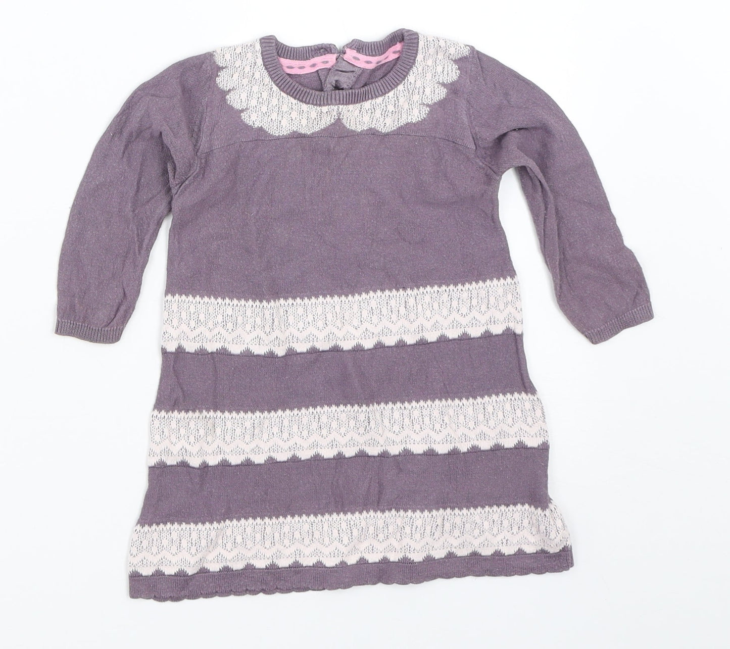 Marks and Spencer Girls Purple   Jumper Dress  Size 3-6 Months