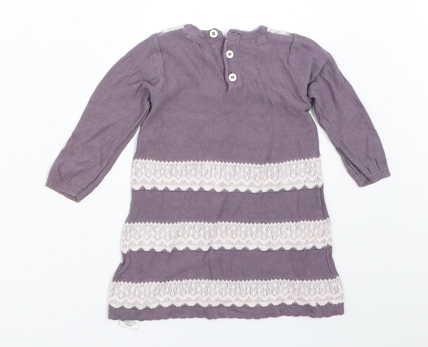 Marks and Spencer Girls Purple   Jumper Dress  Size 3-6 Months
