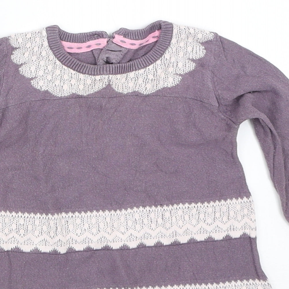 Marks and Spencer Girls Purple   Jumper Dress  Size 3-6 Months