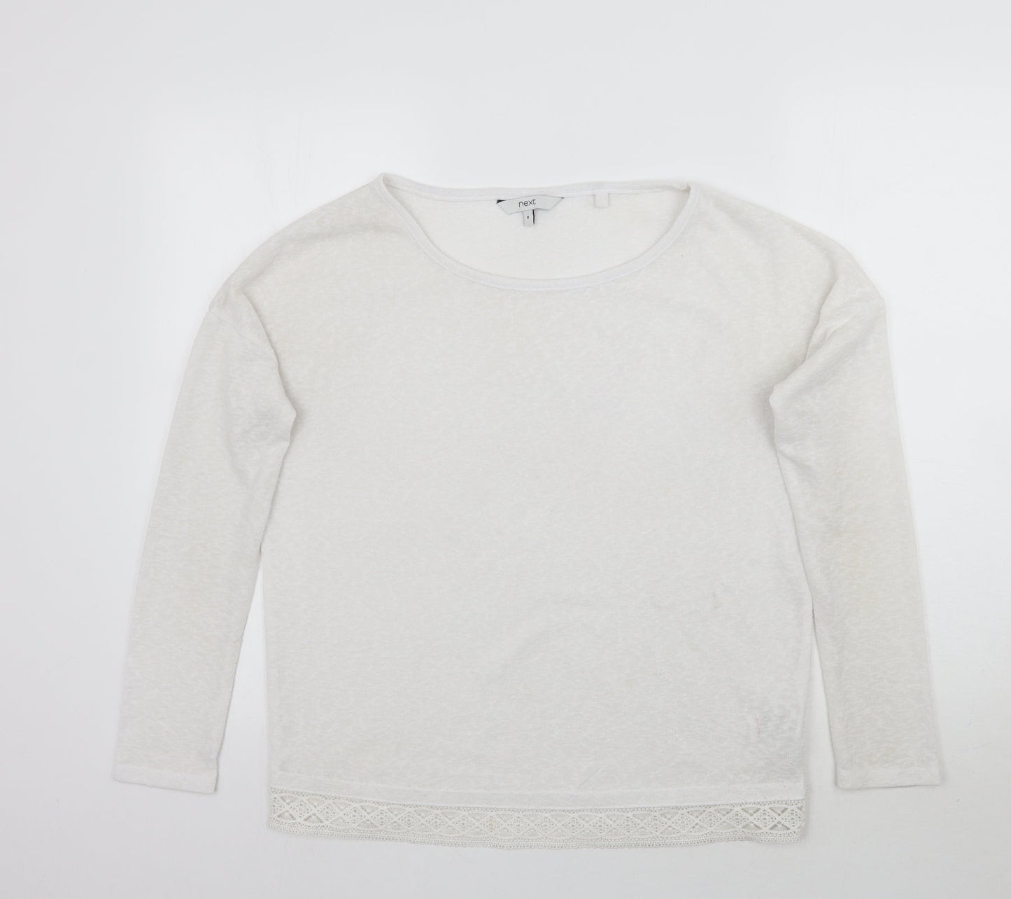 Womens UK Size 8 NEXT White Pullover Jumper