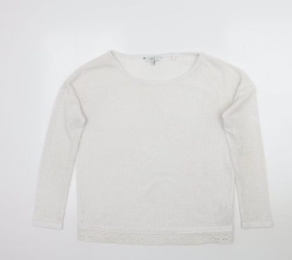Womens UK Size 8 NEXT White Pullover Jumper