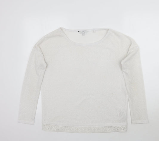 Womens UK Size 8 NEXT White Pullover Jumper