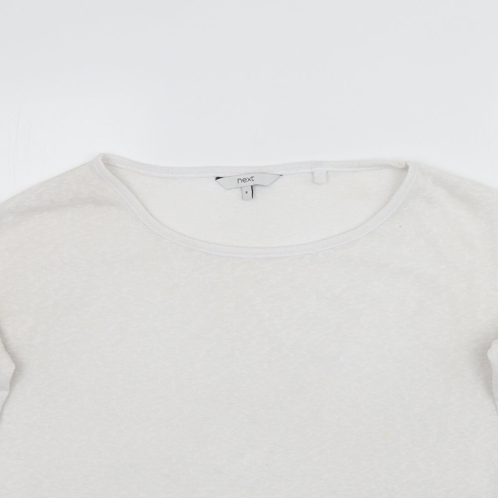Womens UK Size 8 NEXT White Pullover Jumper