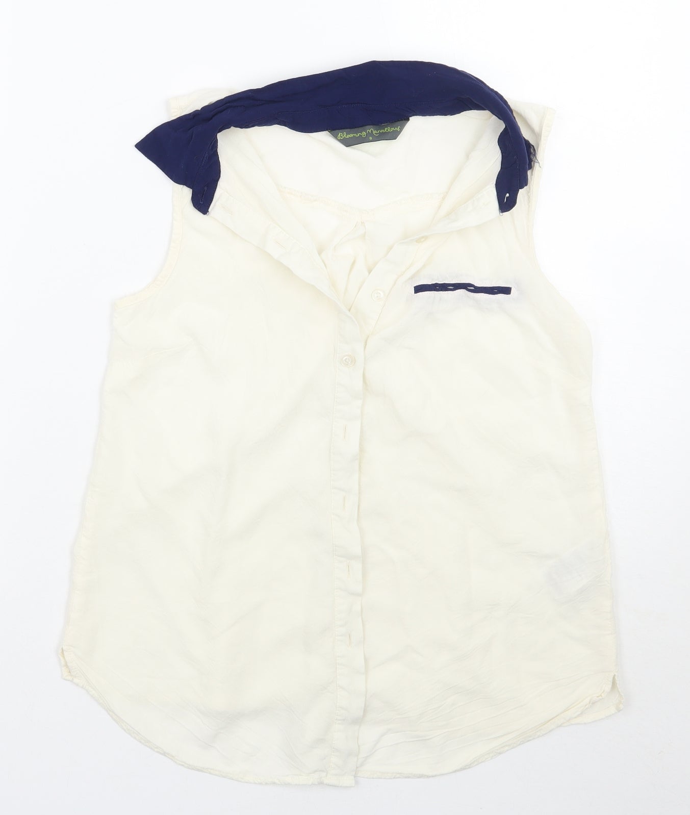 Womens UK Size 8 Blooming Marvellous White Basic Button-Up