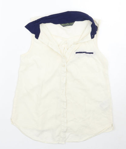 Womens UK Size 8 Blooming Marvellous White Basic Button-Up