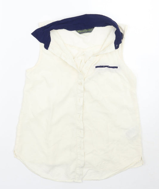 Womens UK Size 8 Blooming Marvellous White Basic Button-Up
