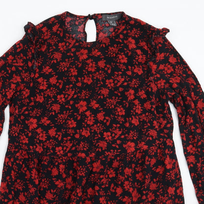 Primark Womens Red Floral  A-Line  Size 12