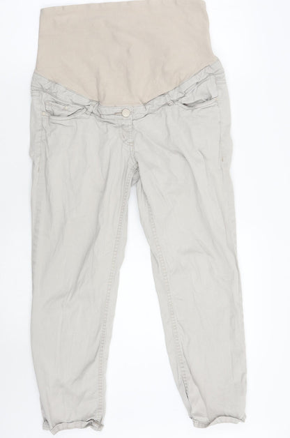 Womens UK Size 10 H&M Regular Fit Cropped Grey Jeans